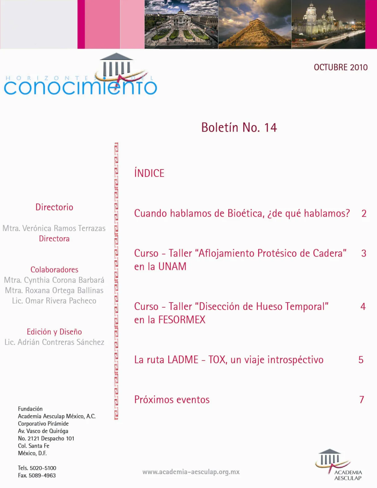 Portada Horizontes del Conocimiento No. 14 | Octubre 2010