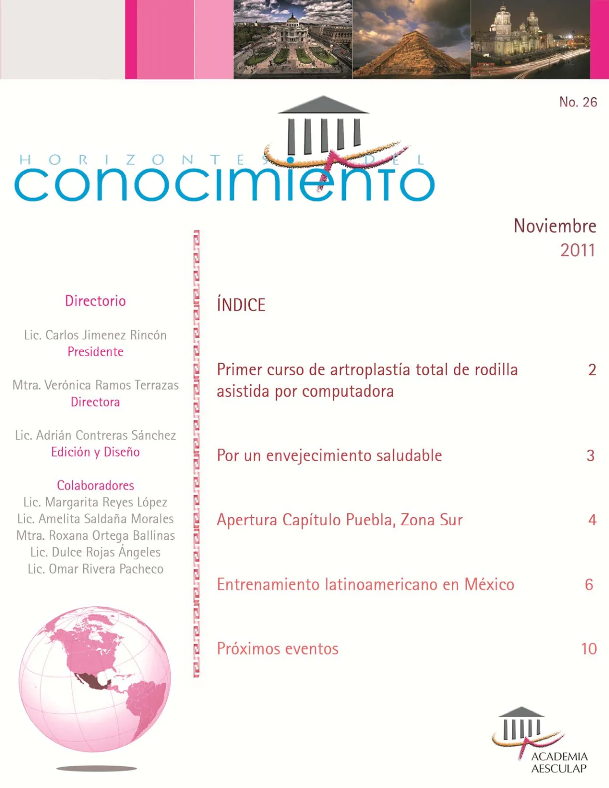 Portada Horizontes del Conocimiento No. 26 | Noviembre 2011