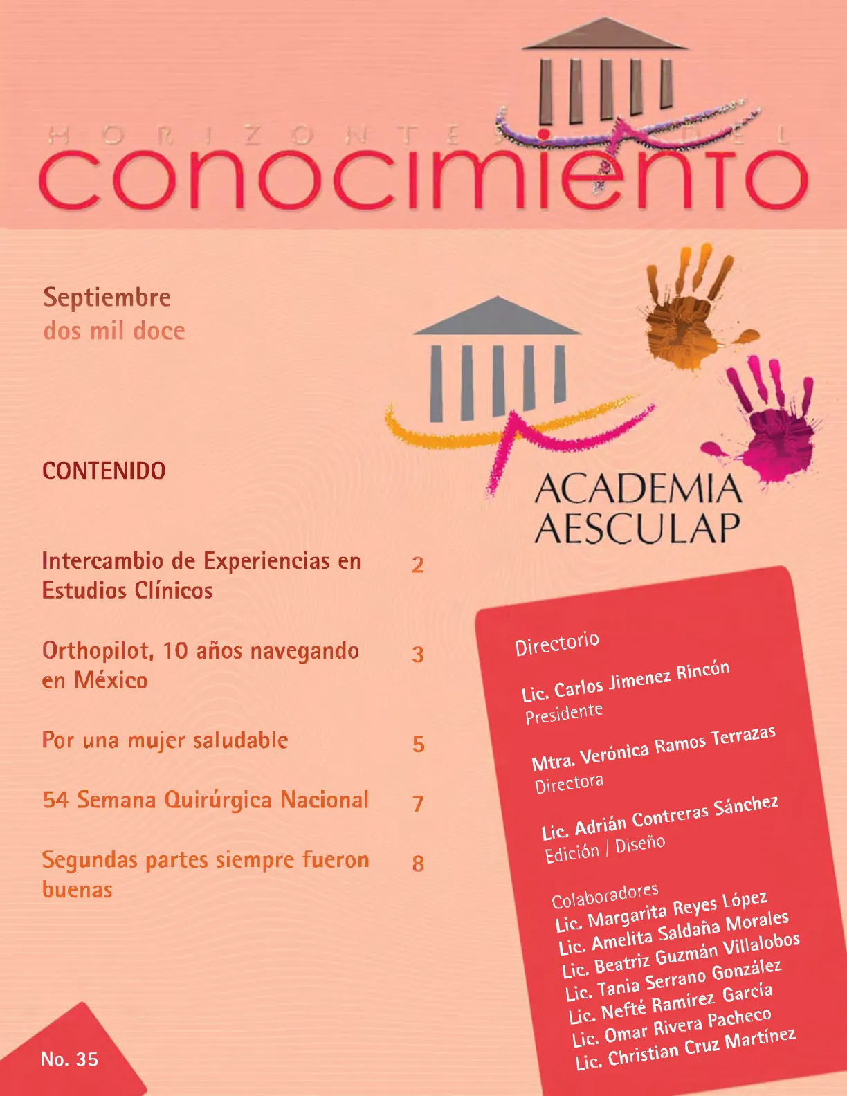 Portada Horizontes del Conocimiento No. 35 | Septiembre 2012