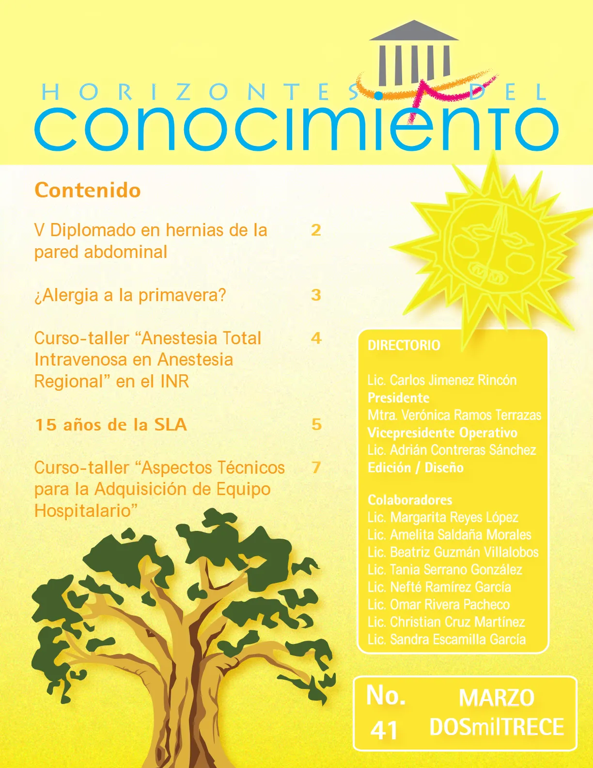Portada Horizontes del Conocimiento No. 41 | Marzo 2013