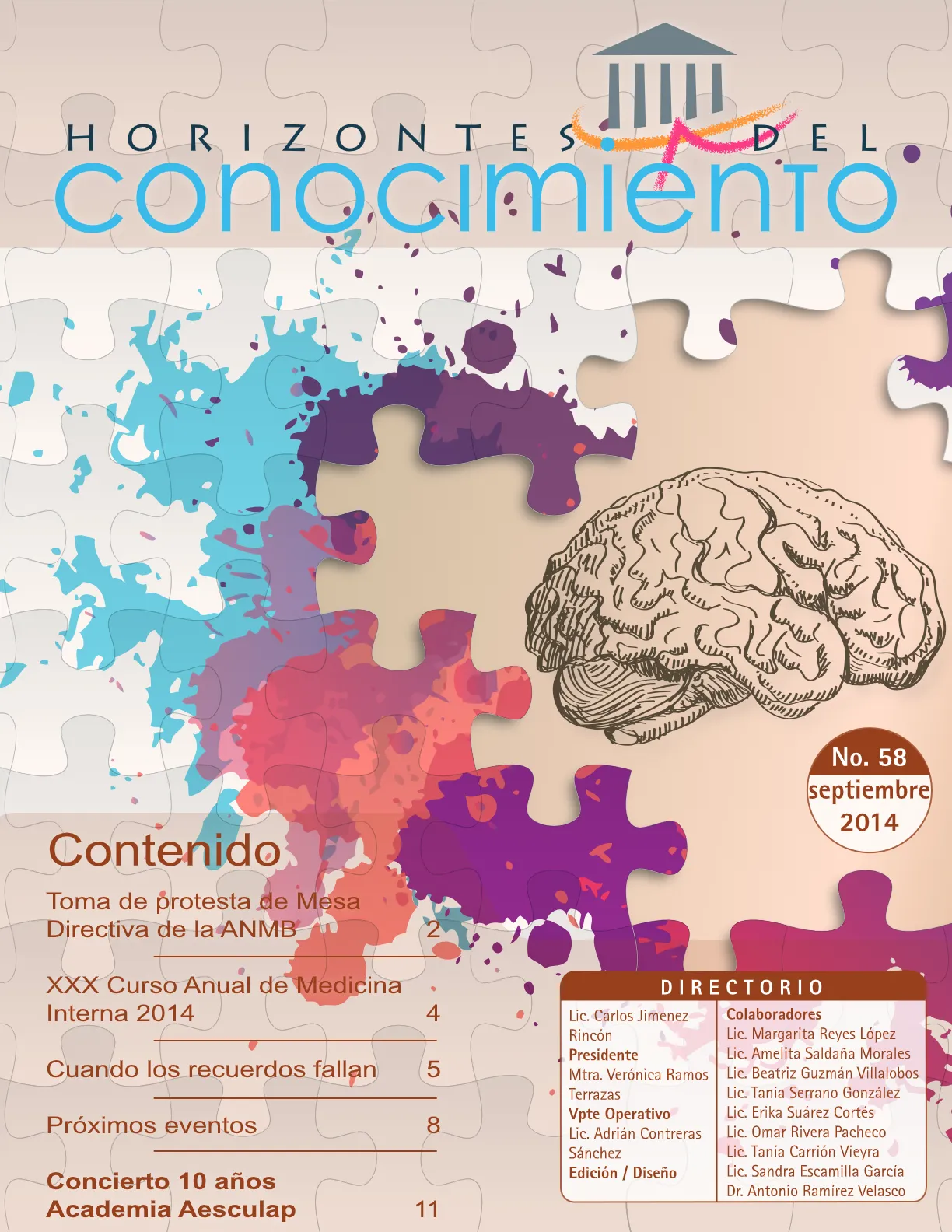 Portada Horizontes del Conocimiento No. 58 | Septiembre 2014