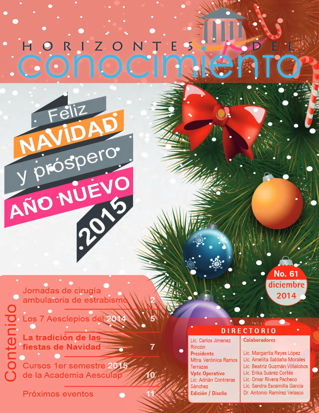 Portada Horizontes del Conocimiento No. 61 | Diciembre 2014