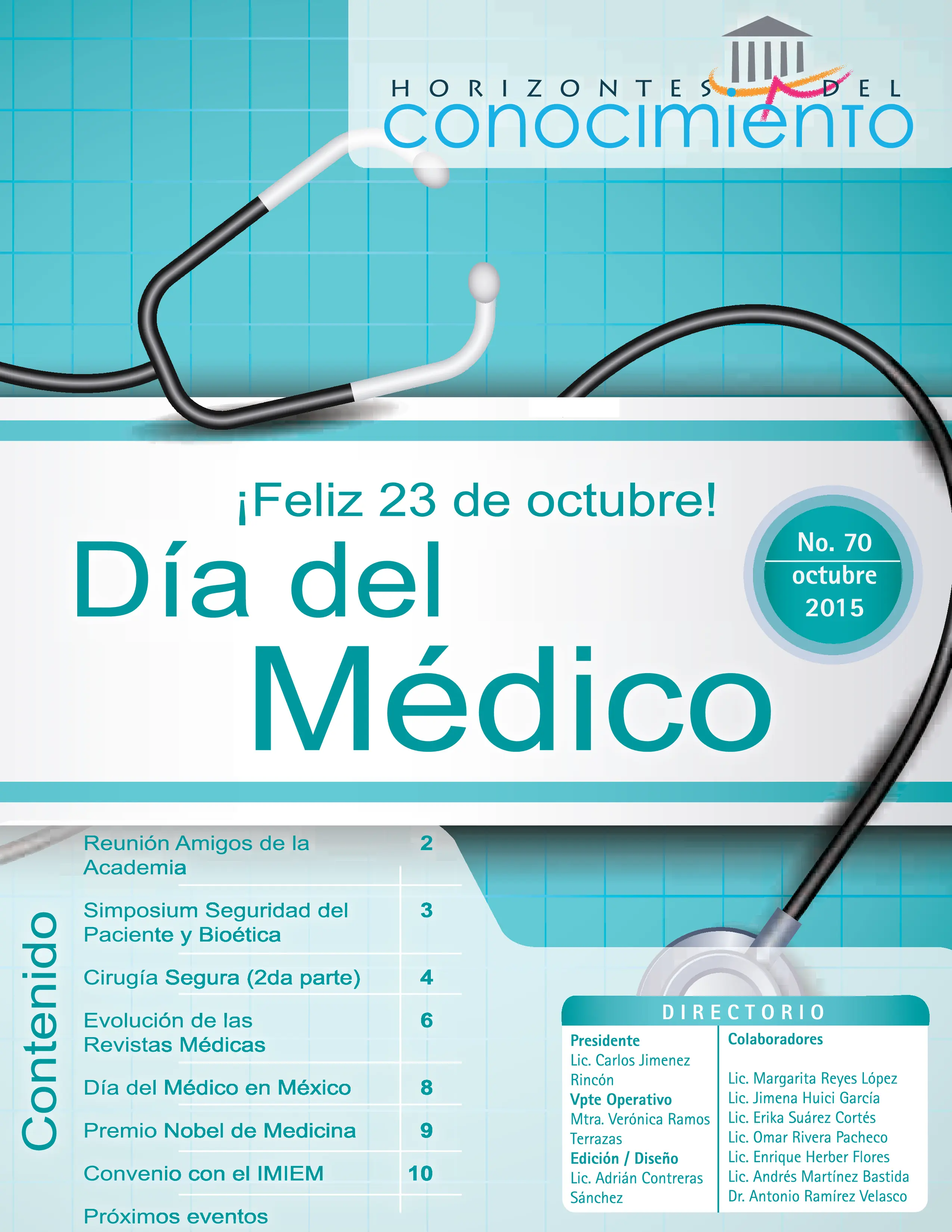 Portada Horizontes del Conocimiento No. 70 | Octubre 2015