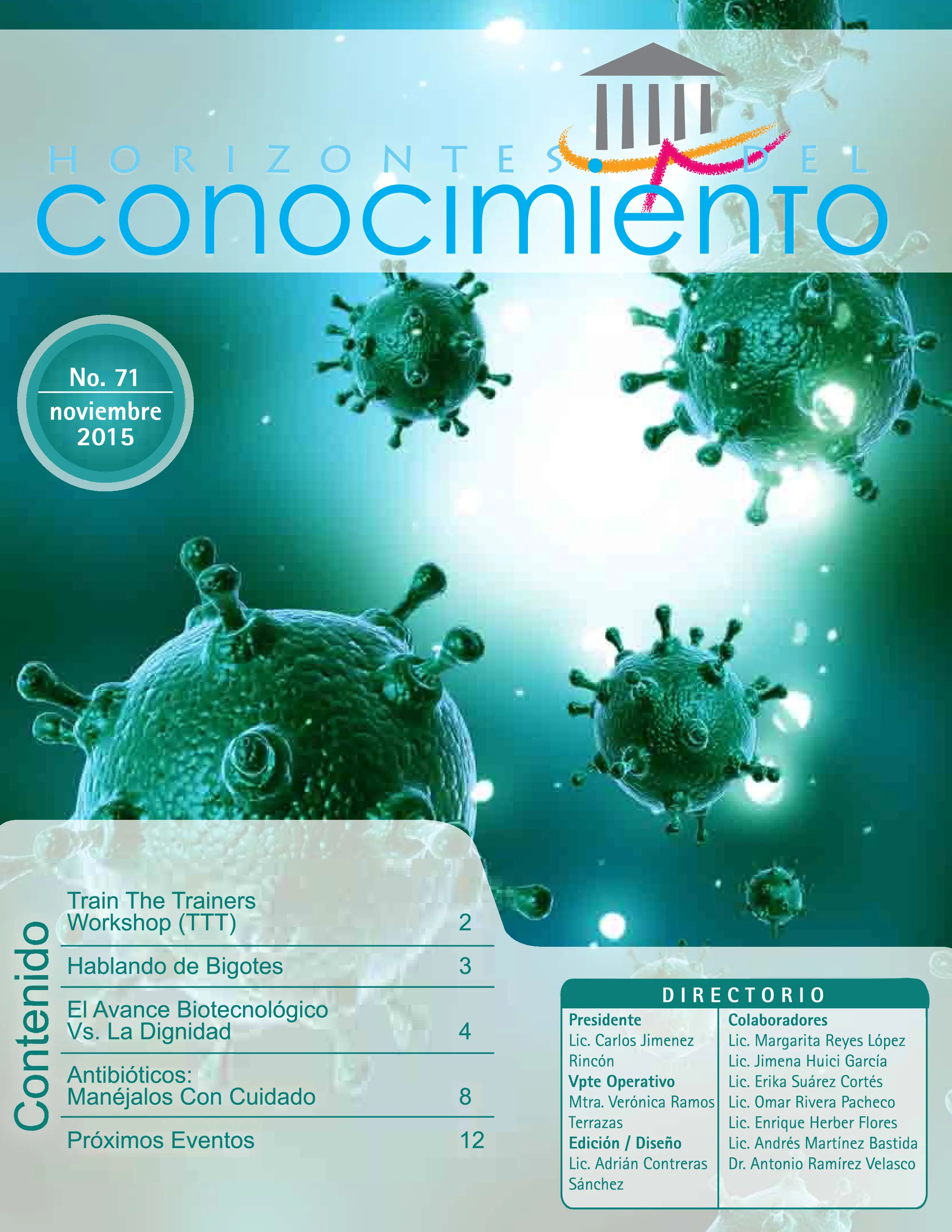 Portada Horizontes del Conocimiento No. 71 | Noviembre 2015